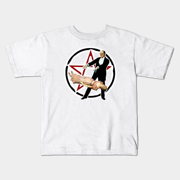 Satan symbol in Diabolico Magical Ritual of Witchcraft Kids T-Shirt by Marccelus